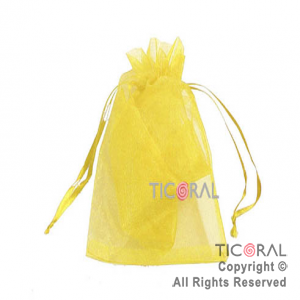 BOLSA AMARILLO ORGANZA 20X13CM HS2626-3 x 1